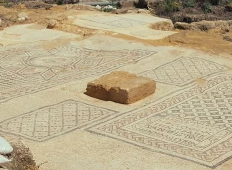 El mosaico fue descubierto mientras se ampliaba una prisión de máxima seguridad situada cerca de la antigua ciudad de Megiddo, en el valle de Jezreel, en 2005.