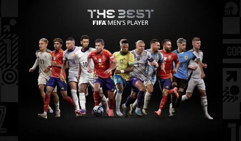 Rodri, Messi, Haaland, Mbappé, Vinícius Jr