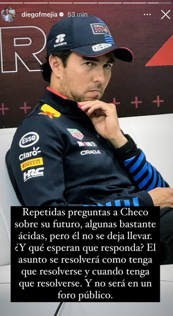 La publicación de Diego Mejía sobre la conferencia con Checo en Qatar