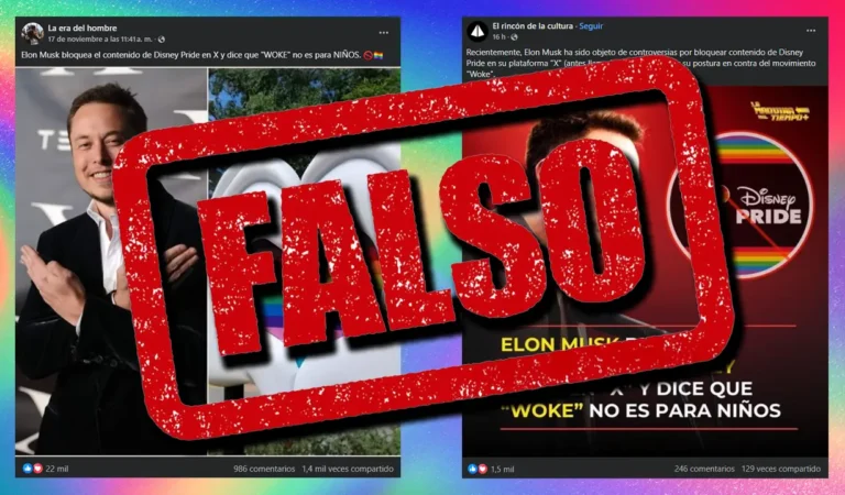 ¿Elon Musk bloqueó contenido de Disney Pride por ‘woke’? No, es una noticia falsa