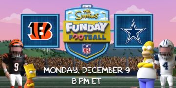 Cowboys y Bengals jugarán al estilo Los Simpson en Monday Night Funday Football