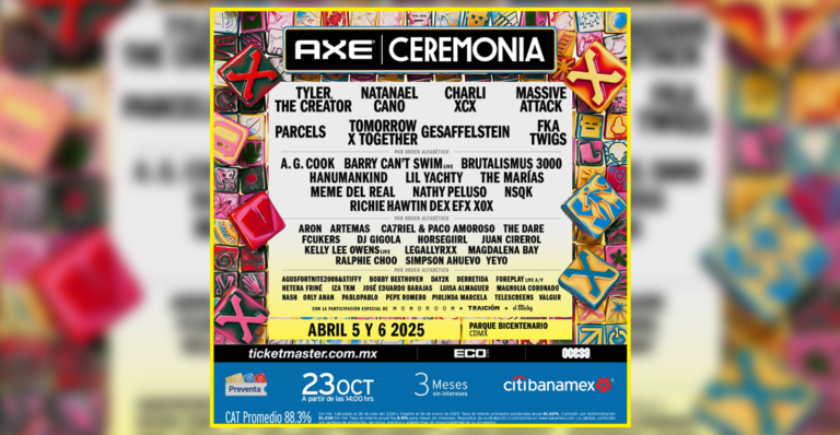 Cartel oficial, lineup y boletos