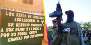 En Coalcomán agradecen a ‘El Mencho’ y al CJNG por regalos a niños