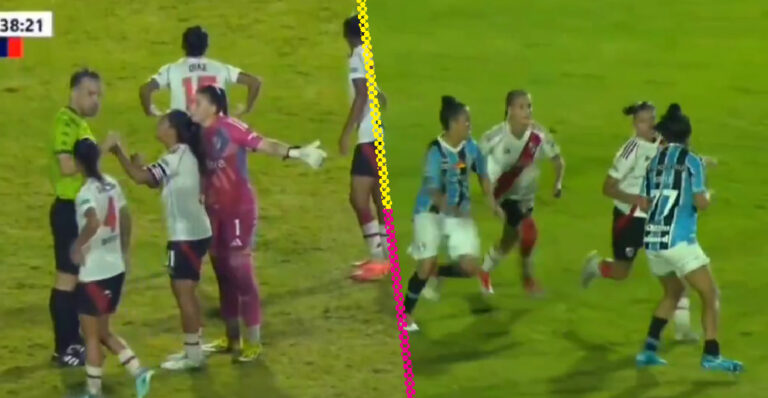 Jugadoras de River Plate hacen gestos de mono vs Gremio