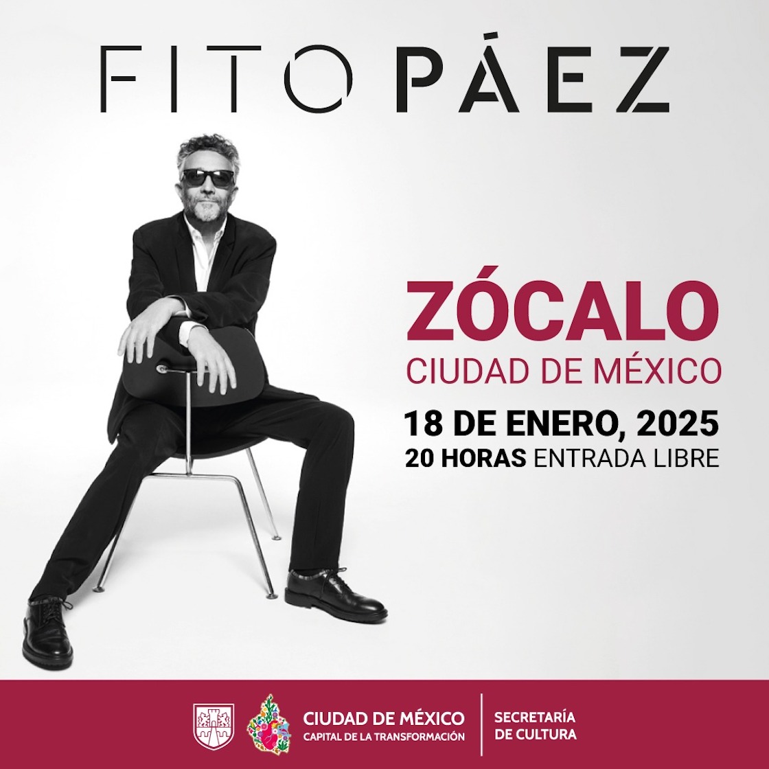 Fito Páez en el Zócalo de la CDMX 