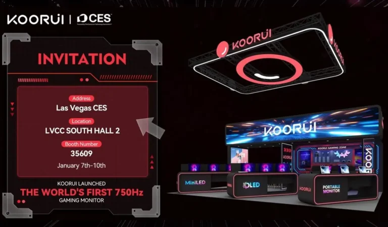 Koorui presentará el primer monitor gamer de 750 Hz en CES 2025