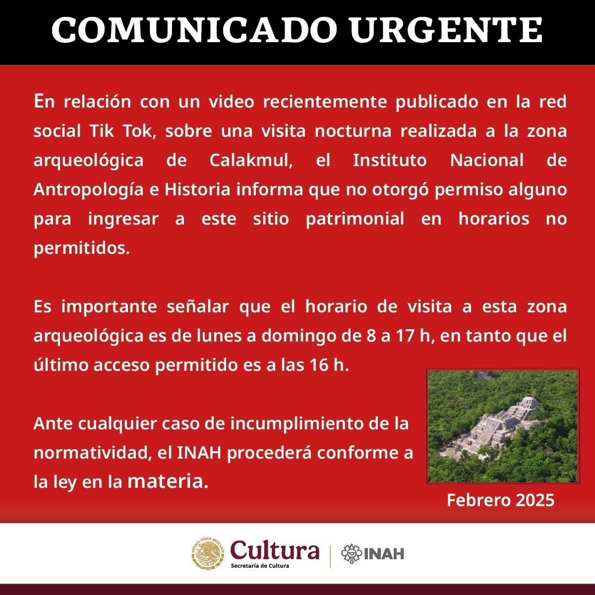 Funcionarios de Campeche e influencer dan rol nocturno en Calakmul sin permiso
