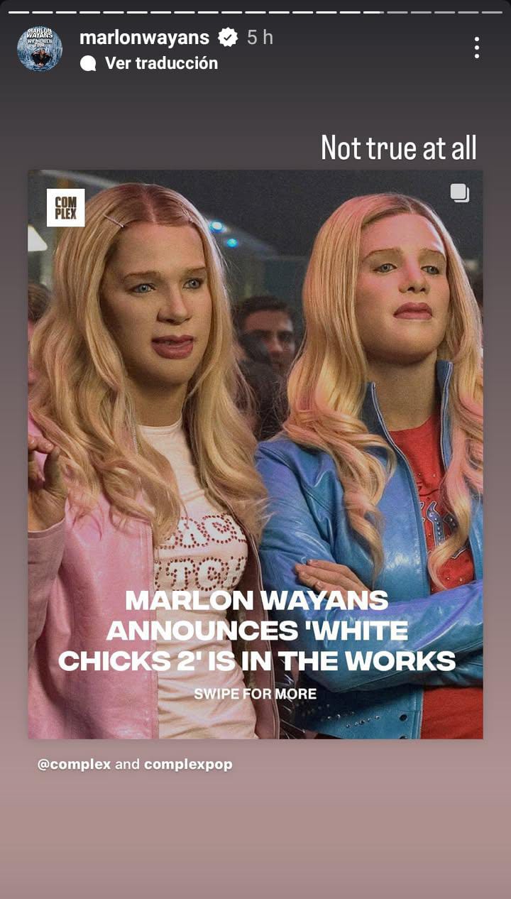 Marlon Wayans vía IG Stories / Captura de pantalla