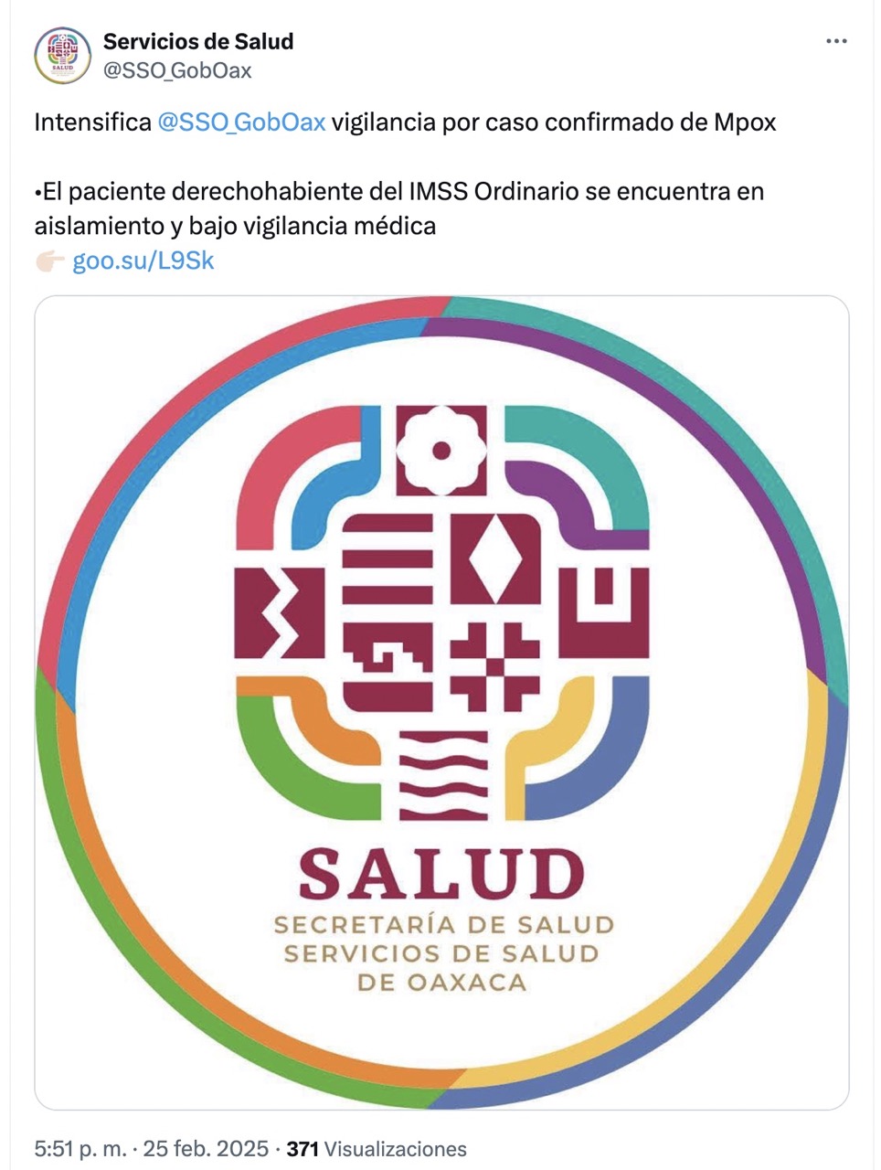Oaxaca confirma caso de viruela de mono