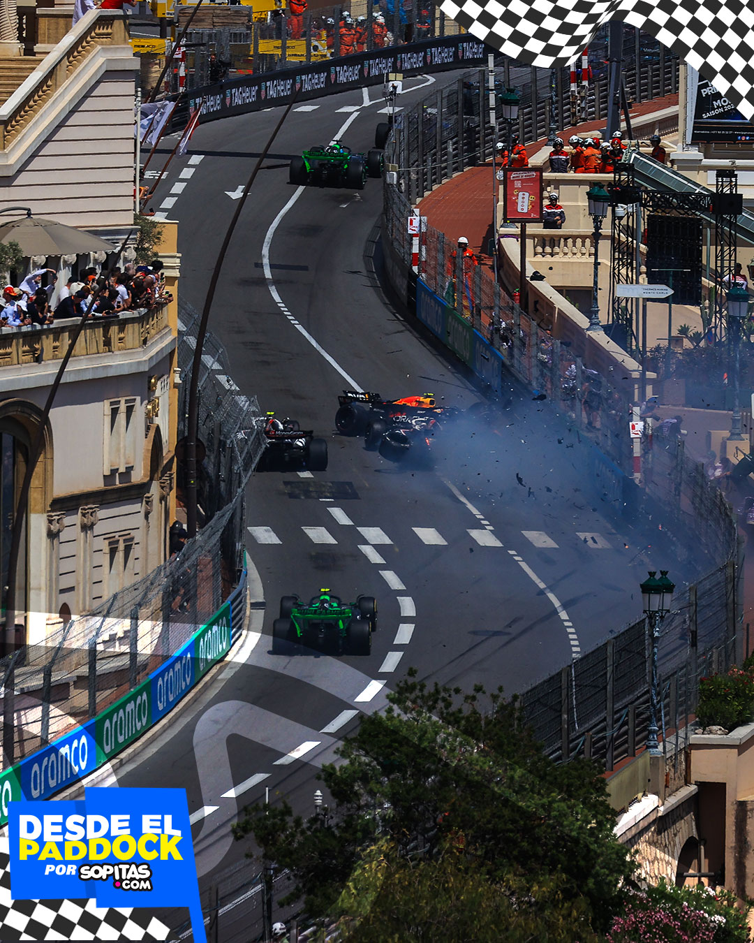Checo en la pista de Mónaco