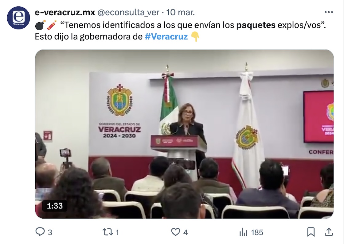 Paquetes explosivos de perfumes tienen en alerta a Veracruz
