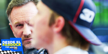 Christian Horner y Liam Lawson