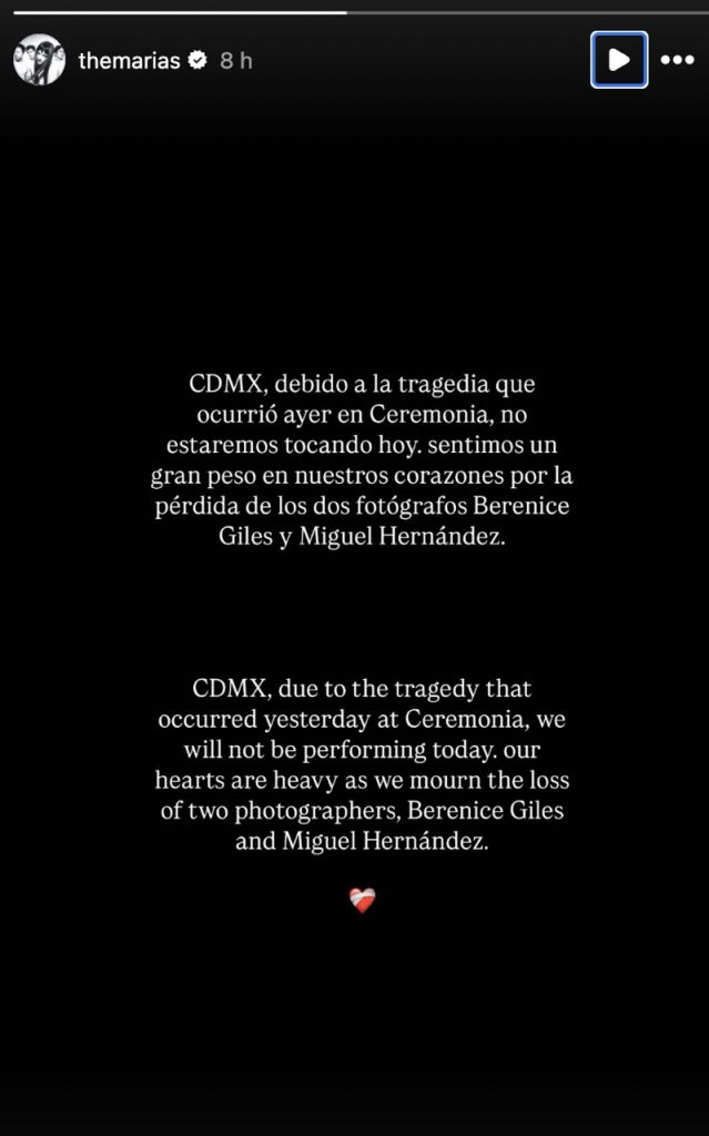 jumbo dedica cancion a fotografos que murieron en el axe ceremonia