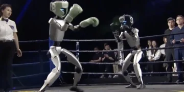 Pelea Robots Humanoides China - robots humanoides, China